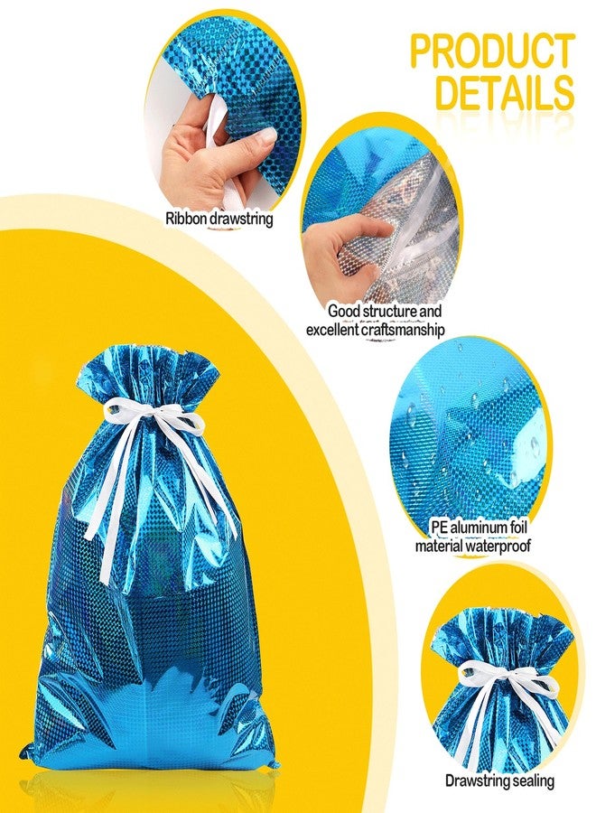 WXJ13 20 Pieces Christmas Gift Bags, Drawstring Gift Bags, Christmas Wrapping Bags with Drawstring Ribbons, Gift Bags Assorted Sizes Inserted Tags for Wrapping Holiday - Image 5